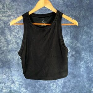 Klassy Network Black Ribbed Cropped Tank Top